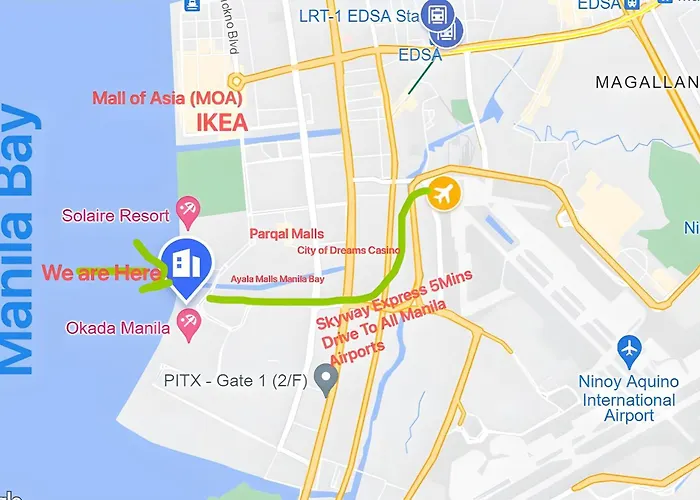Luxurious 1 Bedroom Facing Bay Sunset Nearby Okada Moa Solaire Ayala Malls Apartamento